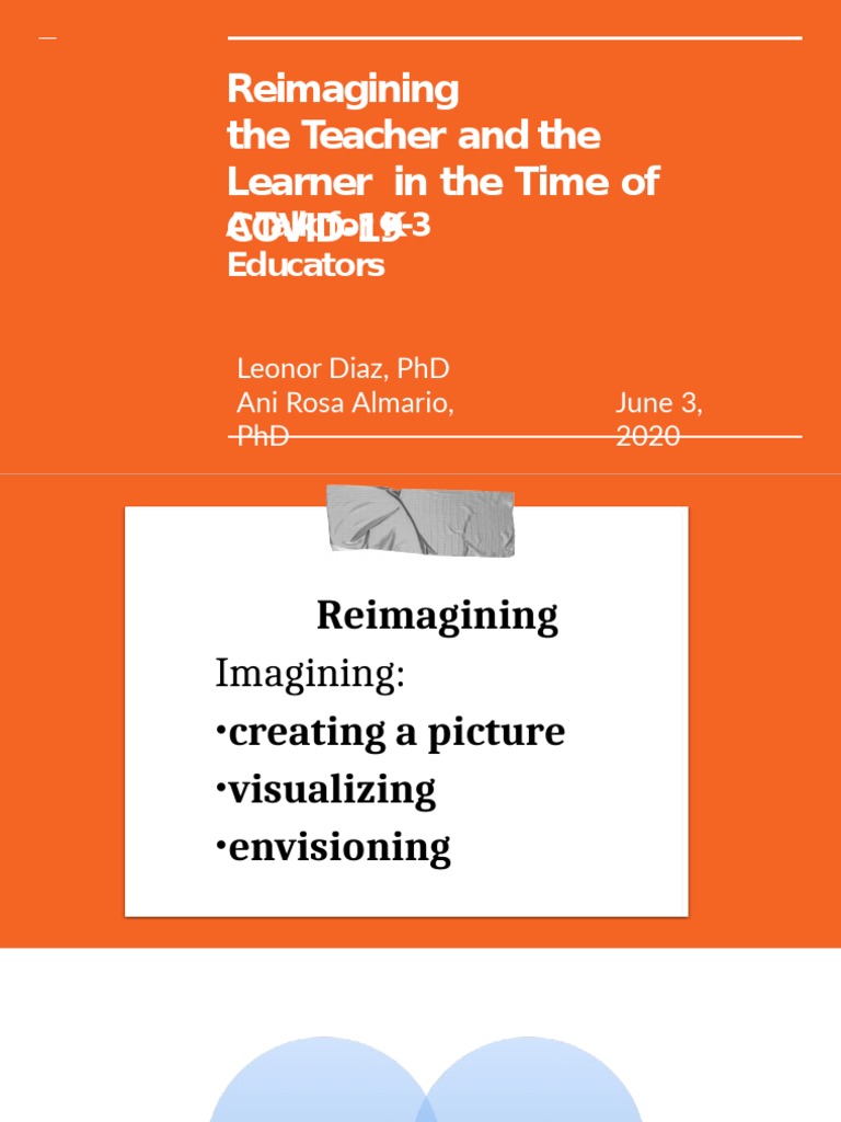 Reimagining The Teacher and The Learner in The Time of COVID-19 | PDF ...
