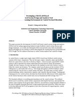 Developing a Matlab Based Control System Design and Analysis Tool for an Enhanced Learning Environment in Control System Education