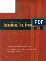 Gramophone, film, typewriter - Friedrich A. Kittler