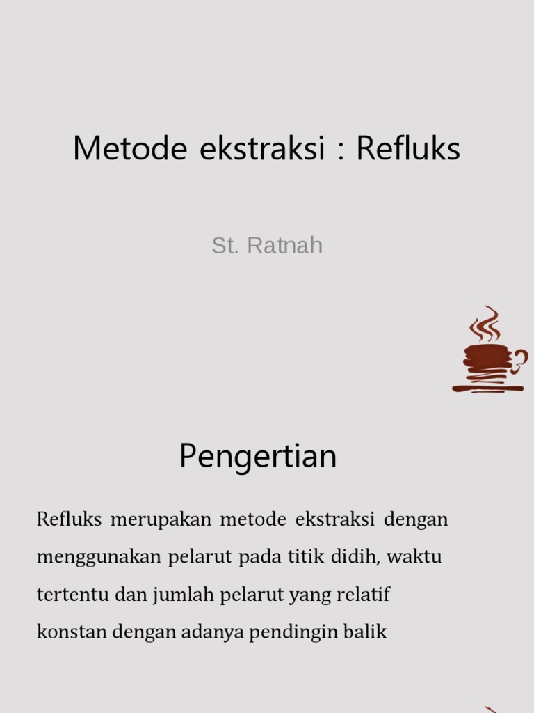 Metode Ekstraksi Refluks dalam Laboratorium | PDF | Sains & Matematika