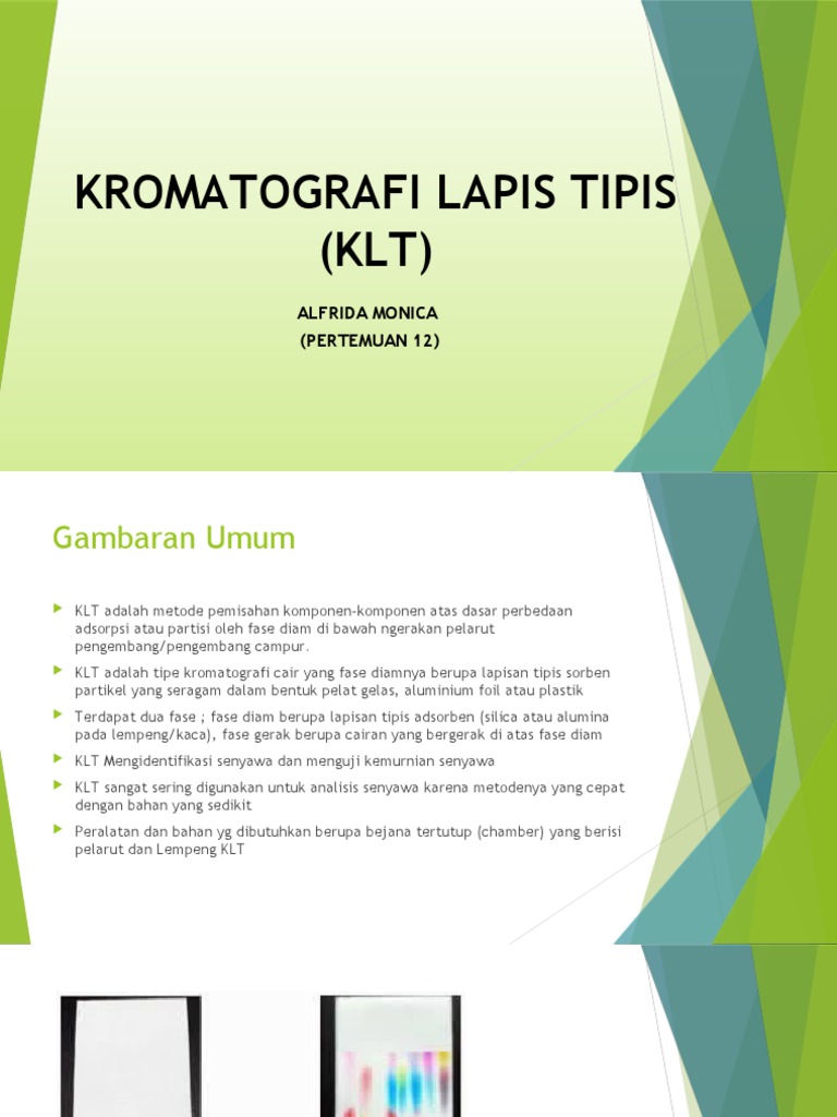 Metode Kromatografi Lapis Tipis (KLT) | PDF