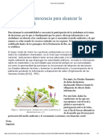 POLITICA Y DEMOCRACIA PARA ALCANZAR LA SUSTENTABILIDAD Desarrollo Sustentable v2 - Tópicos de Debate Sobre Desarrollo Sustentable