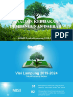 Analisis Kebijakan Pembangunan Daerah Lampung 2019-2024