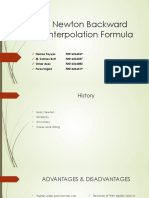 Newton Backward Interpolation Formula Explained