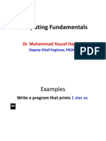 Computing Fundamentals: Dr. Muhammad Yousaf Hamza