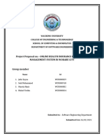 Project Proposal On: - Online Health Insurance Information Management System in Worabe City