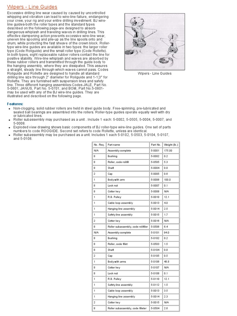 5-0001 Wire Line Guide BJ | PDF | Machines | Mechanical Engineering