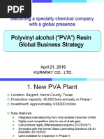 Polyvinyl Alcohol ("PVA") Resin Global Business Strategy