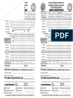 PSA Birth Application Form