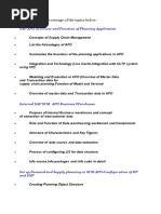 SAP APO Overview and Function of Planning Application: You Get Complete Coverage of The Topics Below