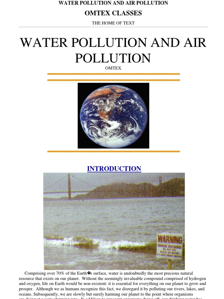 Pollution Water and Air Pollution | PDF | Air Pollution | Sewage Treatment