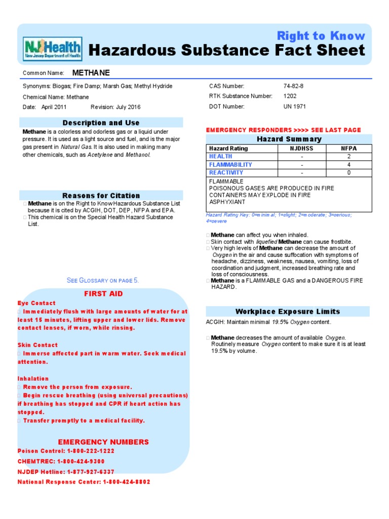 Hazardous Substance Fact Sheet Right To Know PDF Personal
