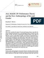 ALL MADE UP: Performance Theory and The New Anthropology of Sex and Gender