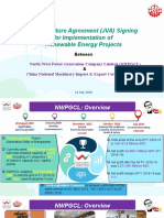 Joint Venture Agreement (JVA) Signing For Implementation of Renewable Energy Projects