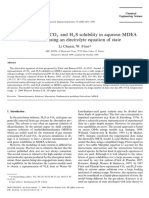 Representation of CO and HS Solubility in Aqueous MDEA Solutions Using An Electrolyte Equation of State