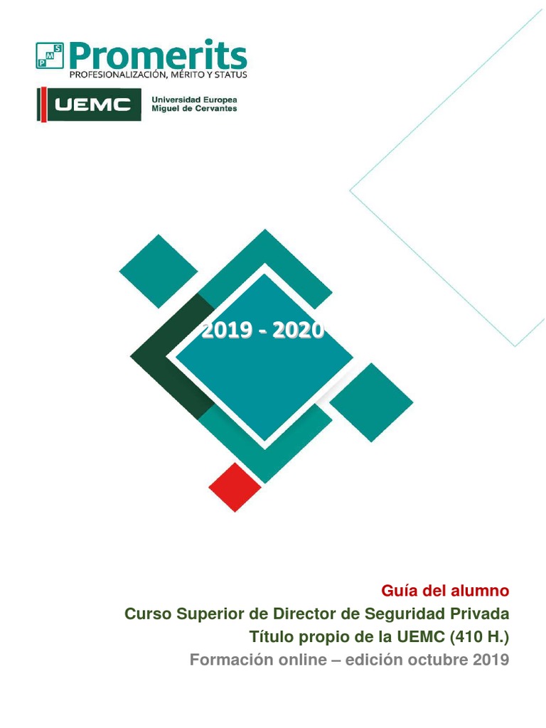Guia Del Alumno - Curso Superior de Director de Seguridad Privada ...