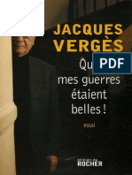 EBOOK Jacques Verges - Que mes guerres etaient belles
