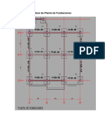 Plano de Planta de Fundaciones