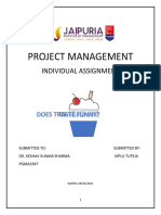 Project Management: Individual Assignment