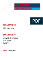 Lab Report-1: Irrigation Engineering