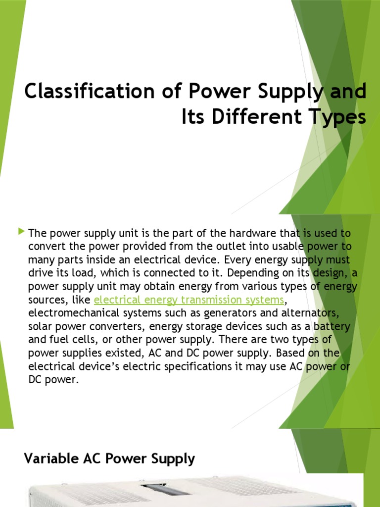 Classification of Power Supply and Its Different Types | PDF | Power