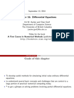 Chapter 16: Differential Equations: September 13, 2014