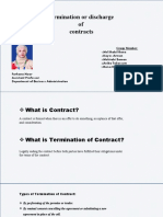 Termination or Discharge of Contracts: Submitted To