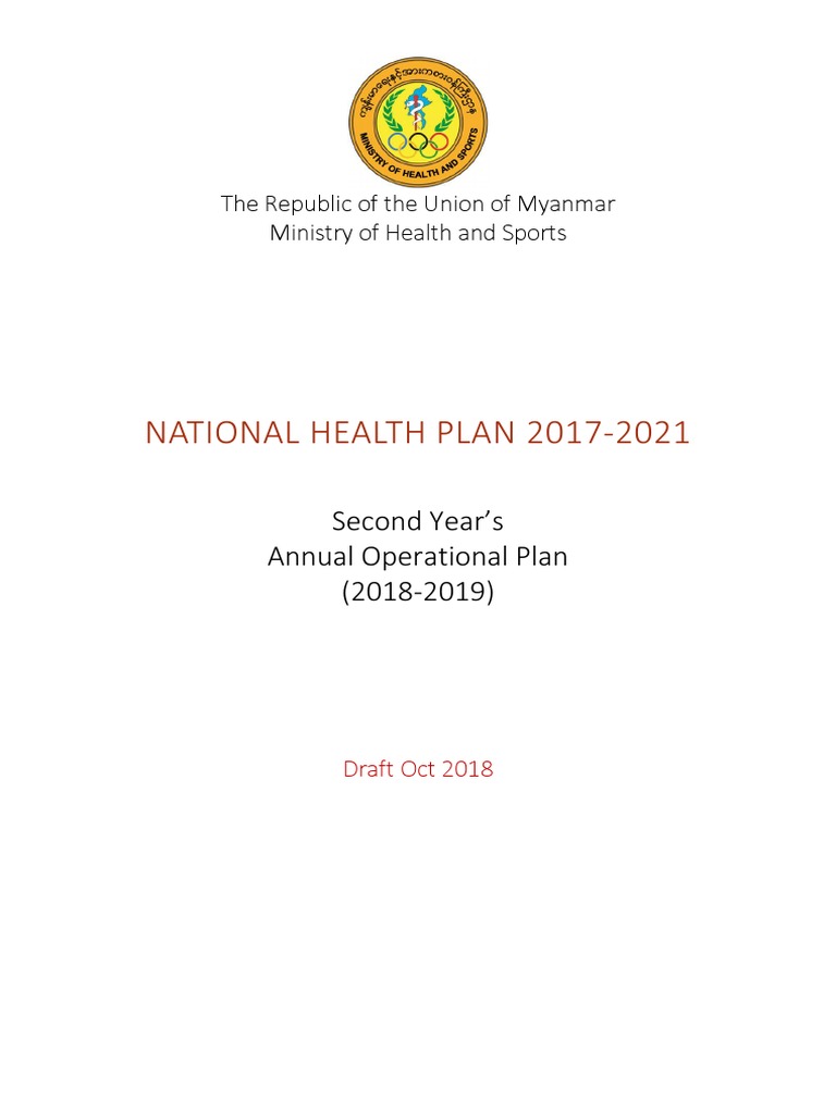 2nd Year S Annual Operational Plan 2018 2019 Nhp 2017 2021 Pdf