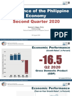 Performance of The Philippine Economy: Second Quarter 2020