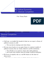 EC302 Political Economics Lecture 7: Electoral Competition: Prof. Ronny Razin