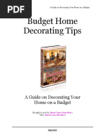 Budget Home Decorating Tips