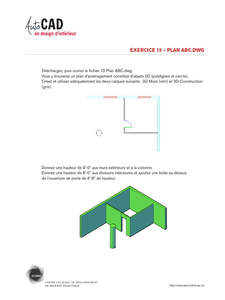 Exercice 15 : Plan ABC en AutoCAD | PDF | Ordinateurs