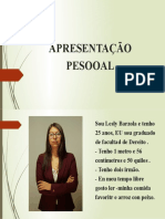 APRESENTAÇÃO PESOOAL