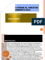 Curentul Literar Al Creației Lui Umberto Eco