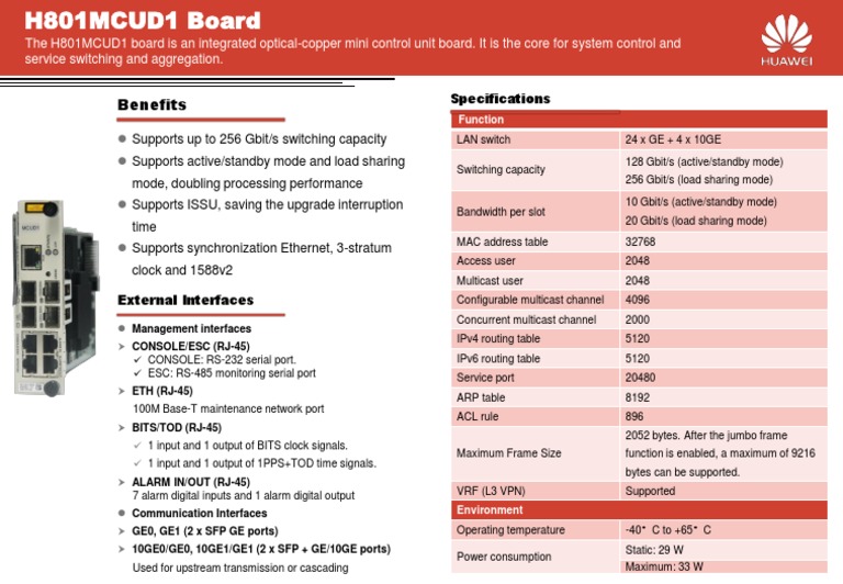 H801MCUD1 Board Specifications | PDF | Computer Standards | Computer ...