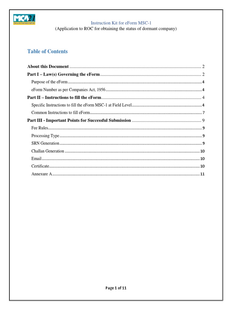 Application To ROC For Obtaining The Status of Dormant Company | PDF ...