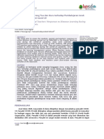 Students, Parents and Teachers' Responses To Distance Learning During The Covid-19 Pandemic