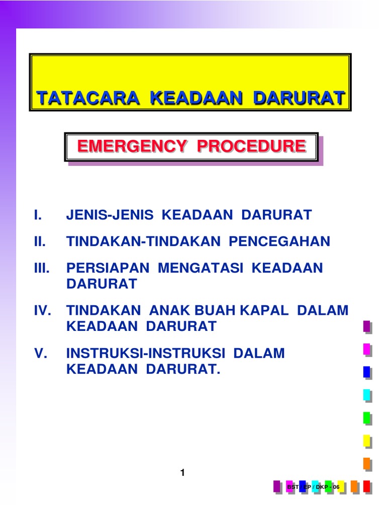 Emergency Procedure | PDF | Sains & Matematika