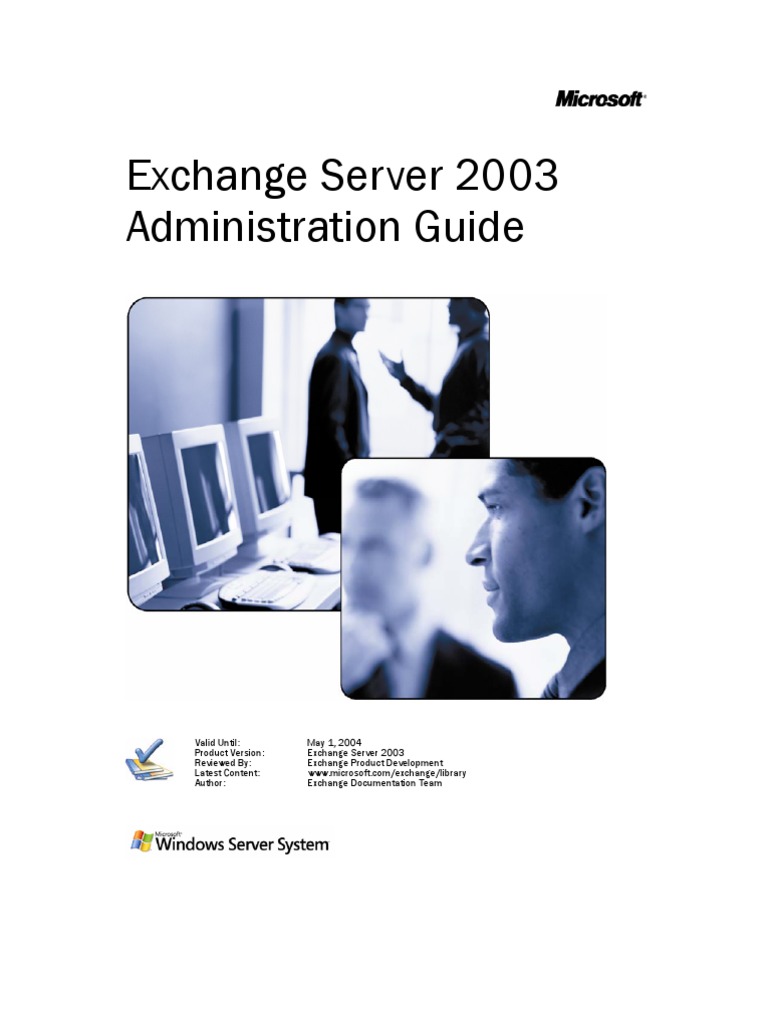 Microsoft Exchange Server 2003 Administration Guide | PDF
