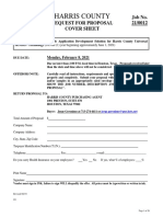 Harris County: Request For Proposal Cover Sheet Job No. 21/0012