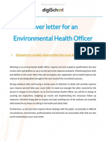 Cover Letter For An Environmental Health Officer: I. Elements To Consider When Writing This Cover Letter