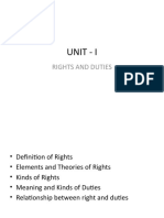 Unit - I: Rights and Duties