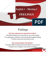 English 1 - Meeting 2: Feelings