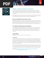 Adobe Target Solution Overview: Easy To Implement and Easy To Use