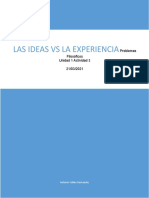 Las ideas vs. la experiencia - Actividad 3 Unidad 1 - Antonio Valdez Hernandez