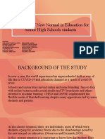 The Effect of New Normal in Education For Senior High Schools Students