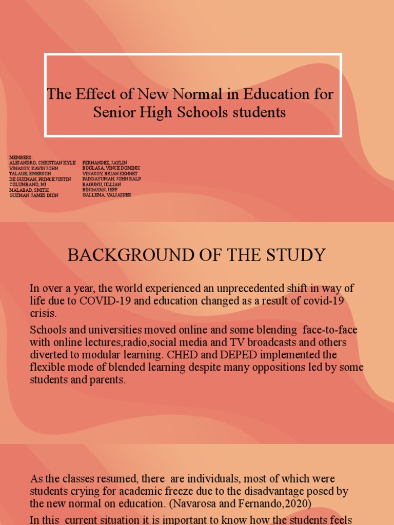 Impact of COVID-19 on Senior High Education | PDF | Human Nature ...