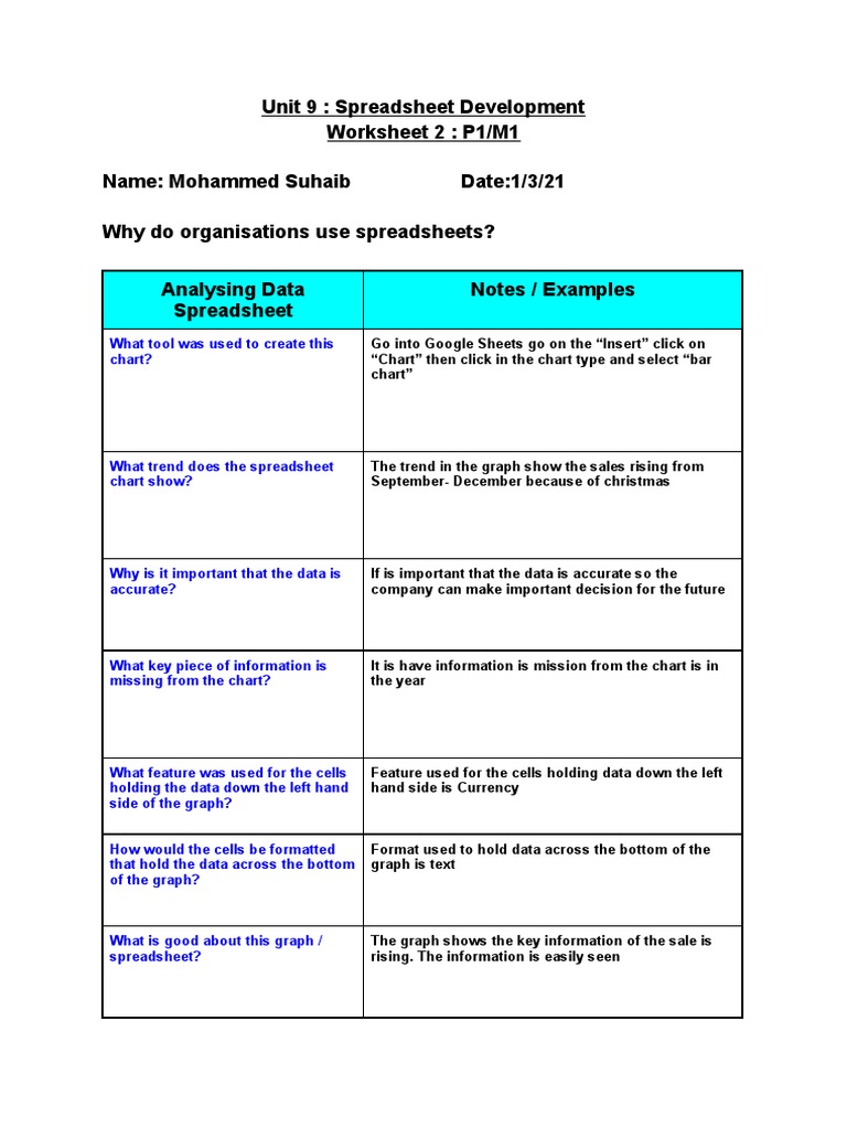 01 Unit 9 Worksheet 2 PDF Worksheet Spreadsheet