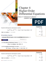 Higher-Order Differential Equations: Section 4.5: Undetermined Coefficients - Annihilator Approach