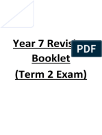 Year 7 Revision Booklet (Term 2 Exam)